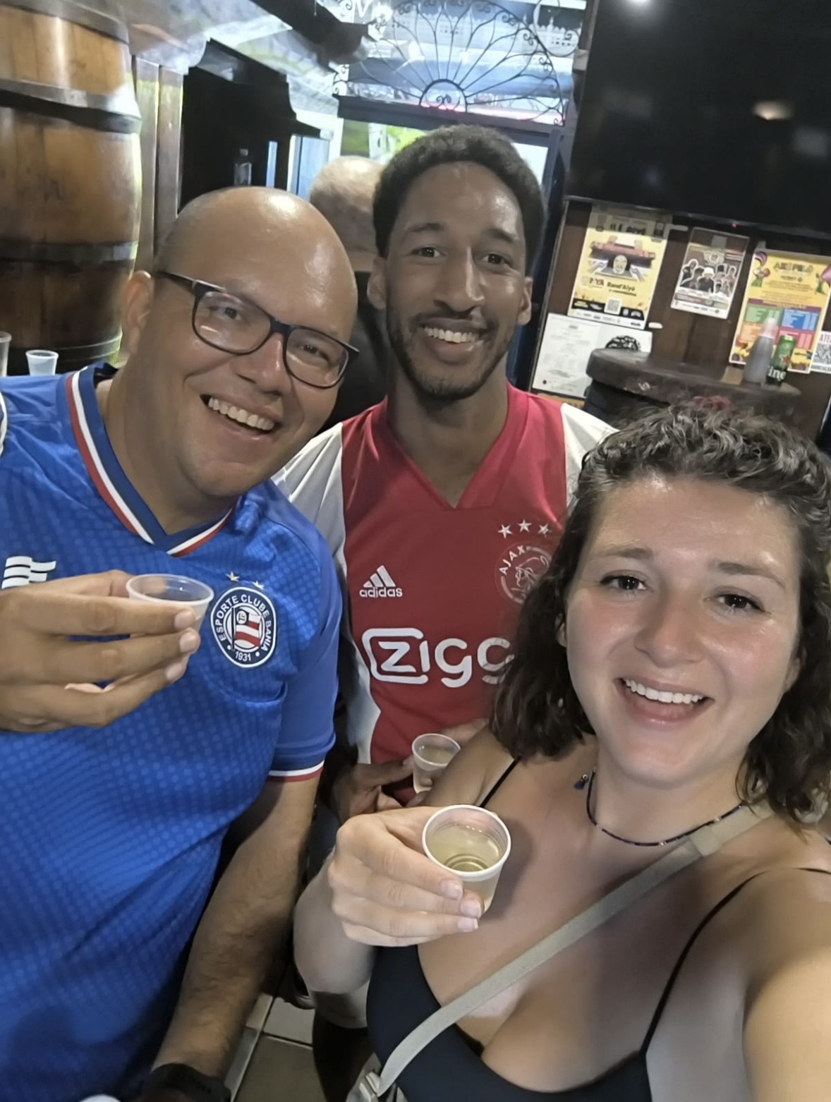Football Tour guests enjoying the local match-day atmosphere in Salvador